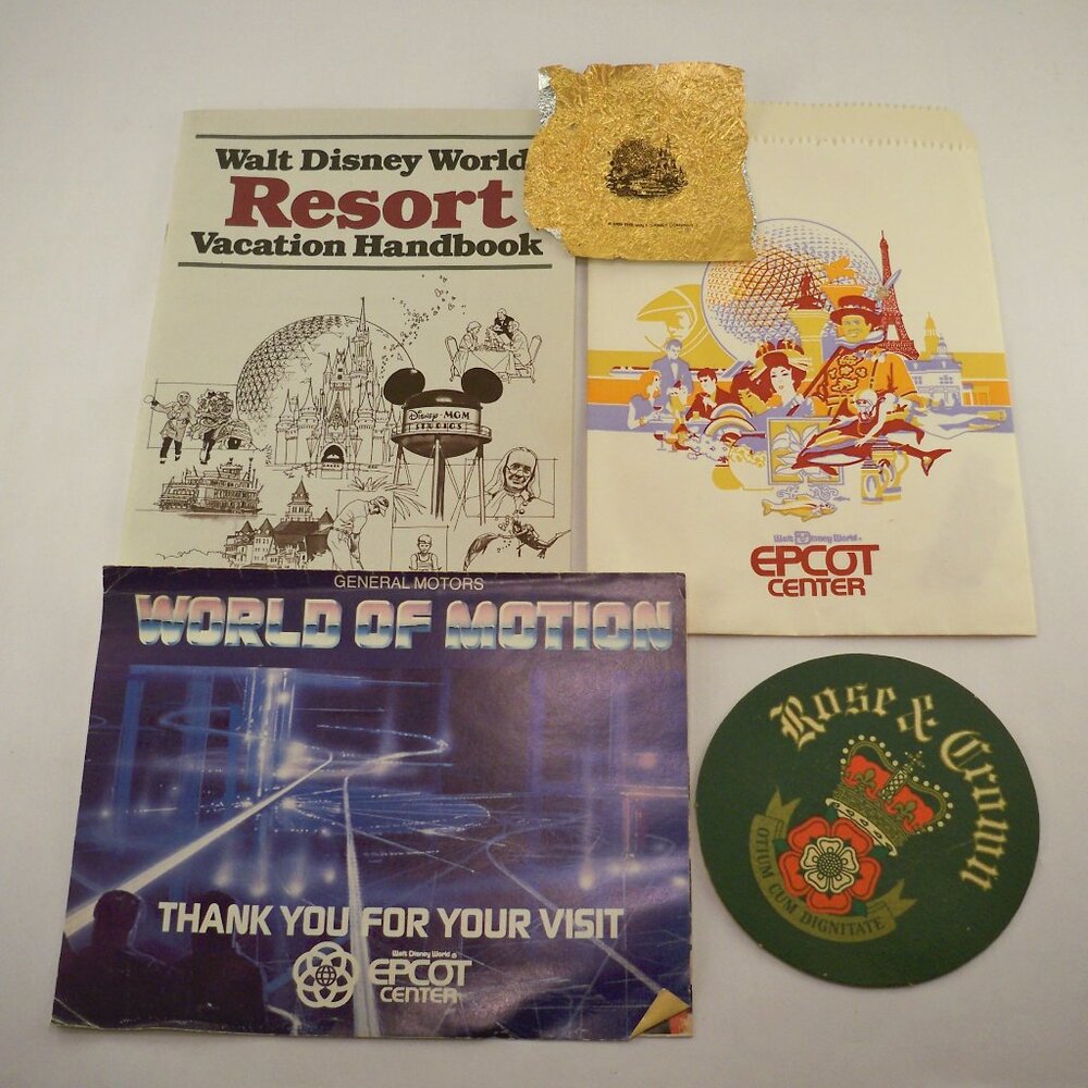 WDW Resort Handbook*, World of Motion Brochure, Other 1983 Vintage Ephemera
